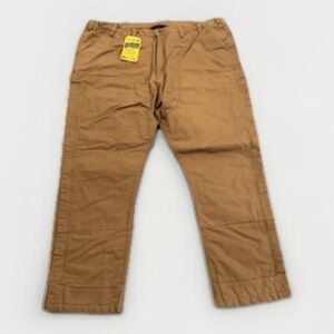 Carhartt Pants Mens 2XL 105471 Washed Duck Insulated Brown Loose Fit Workwear
